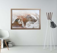 لوحة الثلج-لوحات خيل-فن تجريدي.