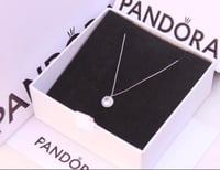 سلسال PANDORA مدور فضي