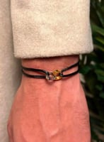 اسواره Cartier خيط اسود حلق فضي و ذهبي