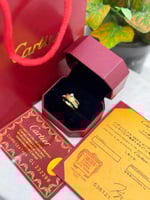 خاتم Cartier ذهبي بفص