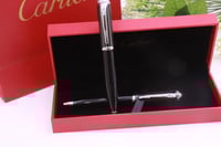 قلم Cartier اسود و فضي