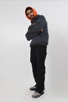 Orange Double Cap Hoodie