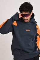 Unisex orange and gray hoodie