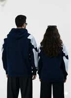 Navy and sky blue hoodie