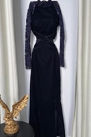 فستان سهرة أنيق لون اسود