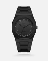 ساعة كاربون بلون أسود أرقام عربي