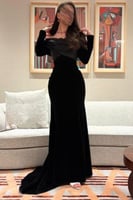 فستان سهرة أنيق لون اسود