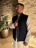 سديري شتوي لون كحلي ورمادي منقط