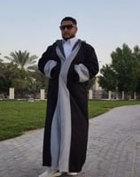 فروه قماش جوخ تنلبس على الجهتين اسود و رمادي