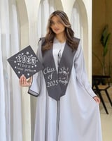 عبايه تخرج 2025 لون رمادي