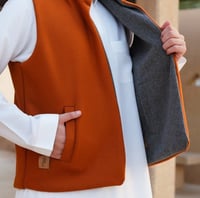 سديري رجالي جهتين لون اورنج_ ورمادي