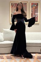 فستان سهرة مخمل