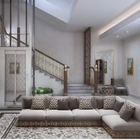 كنب كلاسيكي بأقمشة مزخرفة