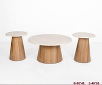 طقم طاولات مكون 3 قطع خشبي