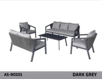 طقم جلسة خارجية 7 اشخاص - رمادي