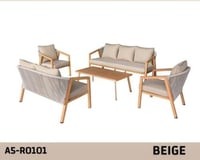 طقم جلسة خارجية 7 اشخاص - بيج