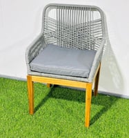 كرسي مفرد قماش خيوط قواعد معدن