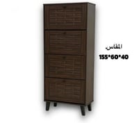 دولاب احذيه ارفف طولي خشبي