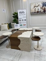 طقم طاولا تفصيل 5 قطع بديل الرخام