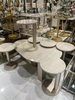 طقم طاولات 7 فطع بديل ارخام