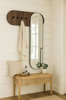 مراية جدارية مزدوة بعلاقات - بني