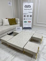 طقم طاولات ارضي بديل الرخام