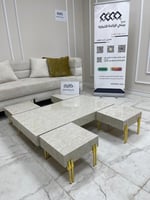 طقم طاولات ارضي بديل الرخام