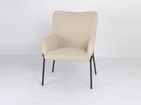 كرسي مفرد عريض قماش قواعد حديد اسود