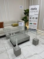 طقم طاولات 5 قطع اكريليك