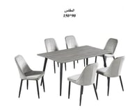 طاوله طعام 6 كراسي خشبي