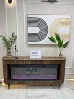 طاولة تلفاز ديكور دفاية خشبي