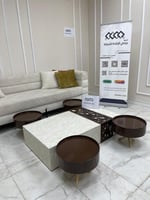 طقم طاولات ارضي بديل الرخام نقش حزام