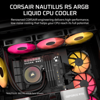CORSAIR NAUTILUS 240 black RS ARGB مبرد مائئي