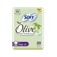 سوفي فوط صحية بزيت الزيتون المرطب 30 فوطه