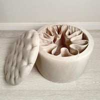 صندوق دائري مخمل للأحذية