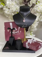 طقم دمعه وردي ٣ قطع