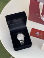 ساعه رجاليه كلاسيك فضي