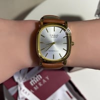 ساعات رجاليه جلد بني