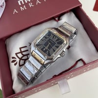 ساعه رجاليه فضي -كحلي