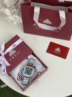 ساعه رجاليه فضي-اسود