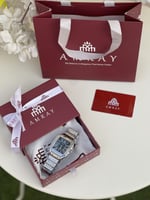 ساعه رجاليه فضي -كحلي