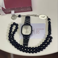 بكج ساعه وسبحه اسود