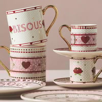 Tile espresso cup & saucer