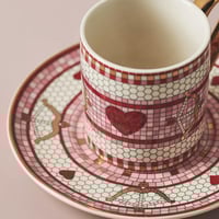 Tile espresso cup & saucer