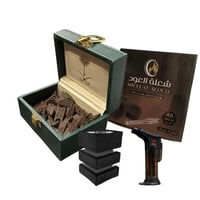 بكج الضيافة - عود تايقر في شنطة جلد سيفين ونخلة +...