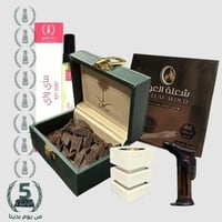 بكج الضيافة - عود تايقر في شنطة جلد سيفين ونخلة +...