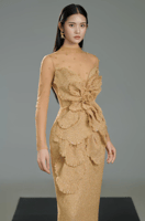 فستان ماكسي مزين باحجار الراين من هابي كلوثينق