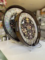 طقم صواني قطعتين بنقش الزل الفاخر10808