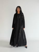 عبايه سيلانا كلوش بقماش مخمل شيفون معركريب اندنوسي