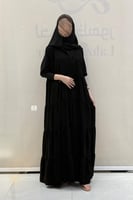 عبايه ميلاف كلوش كامل طبقات بقماش كريب اندونسي صيف...